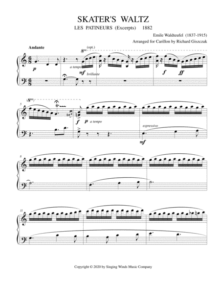 Skaters Waltz Short Sheet Music