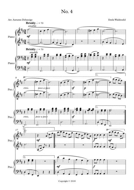 Skaters Waltz Theme 4 Sheet Music