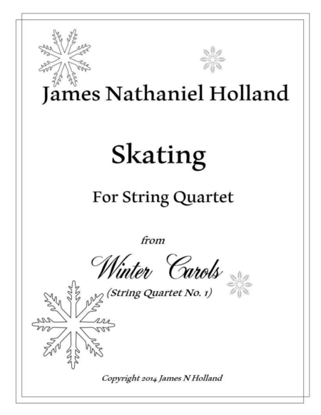 Skating From Winter Carols String Quartet No 1 Sheet Music