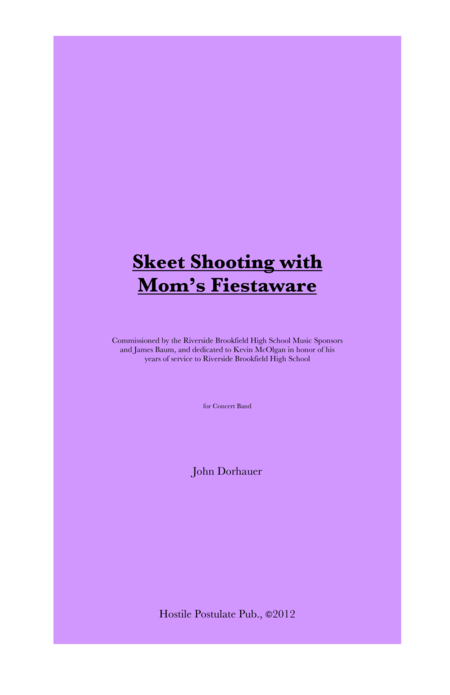 Free Sheet Music Skeet Shooting With Moms Fiestaware