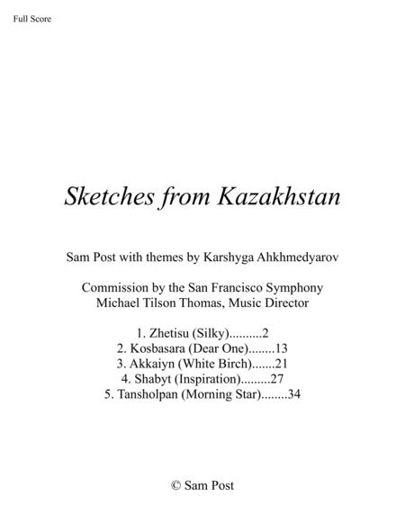 Sketches From Kazakhstan String Quartet Op 18 Sheet Music