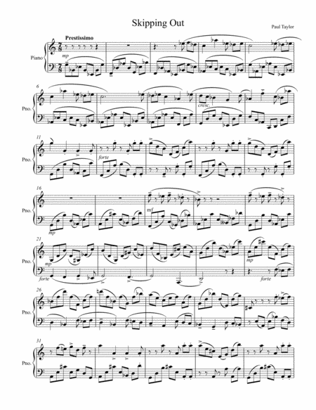 Skipping Out Sheet Music