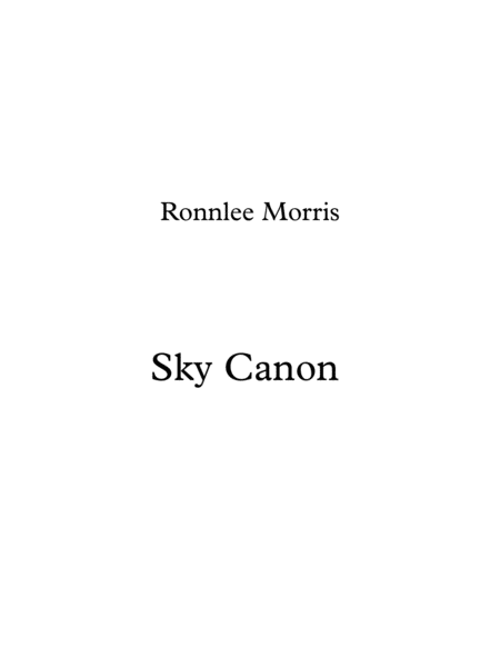 Free Sheet Music Sky Canon