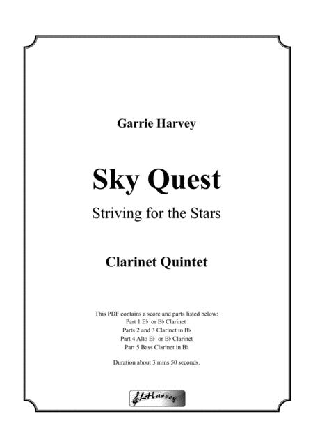 Free Sheet Music Sky Quest For Clarinet Quintet
