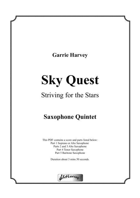 Sky Quest For Saxophone Quintet Sheet Music