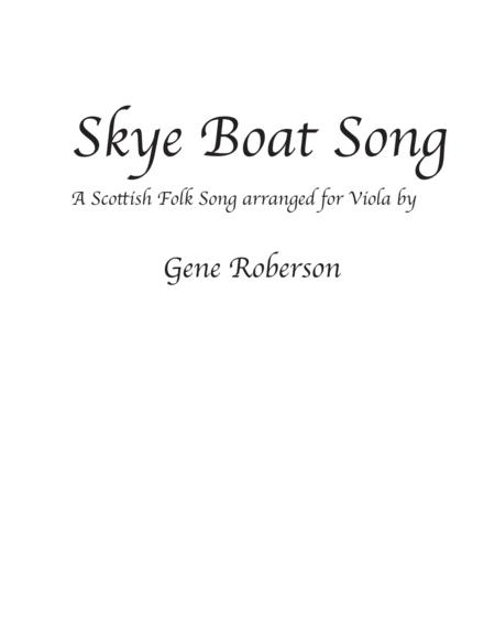 Skye Boat Song Viola Solo Sheet Music