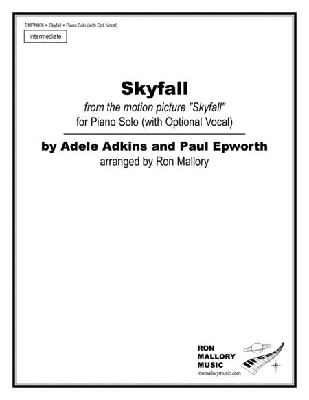 Skyfall Piano Solo With Optional Vocal Sheet Music