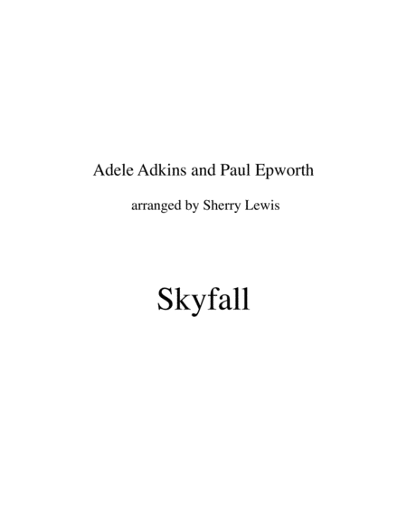 Free Sheet Music Skyfall String Duo For String Duo