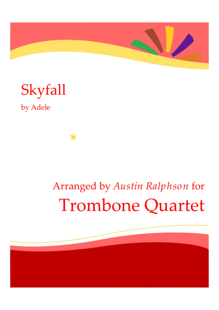 Skyfall Trombone Quartet Sheet Music