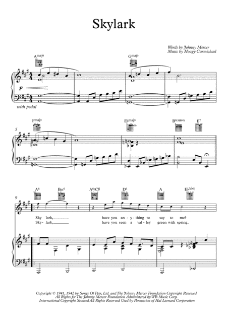 Free Sheet Music Skylark Flute Piano Duet