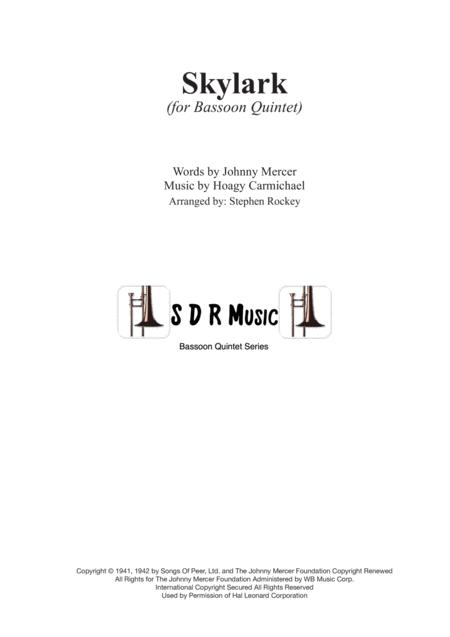 Free Sheet Music Skylark For Bassoon Quintet