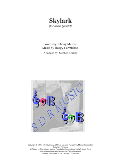 Free Sheet Music Skylark For Brass Quintet