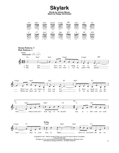 Free Sheet Music Skylark