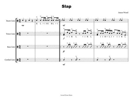 Slap Drumline Cadence Sheet Music