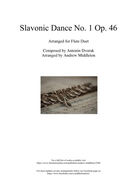 Slavonic Dance No 1 Op 46 Arranged For Flute Duet Sheet Music