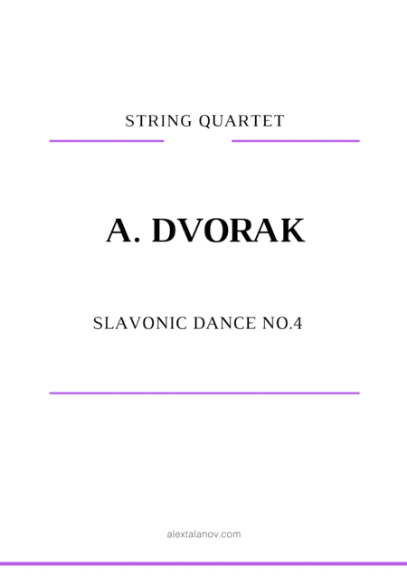 Free Sheet Music Slavonic Dance No 4