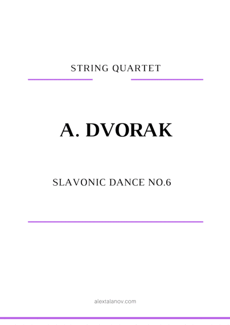 Free Sheet Music Slavonic Dance No 6