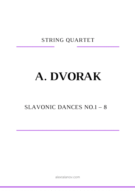 Slavonic Dances No 1 No 8 Sheet Music