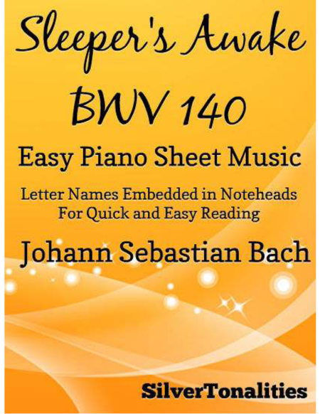 Free Sheet Music Sleepers Awake Easy Piano Sheet Music