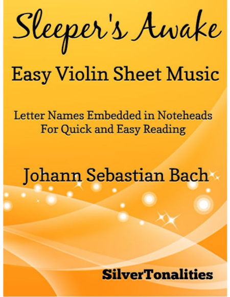 Free Sheet Music Sleepers Awake Easy Violin Sheet Music