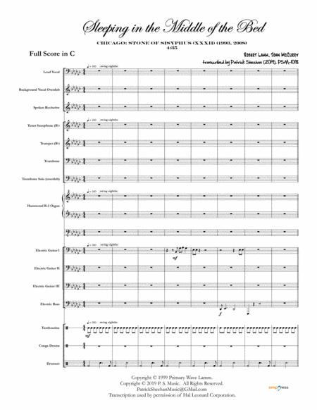 Sleeping In The Middle Of The Bed Chicago Full Score Set Of Parts Sheet Music