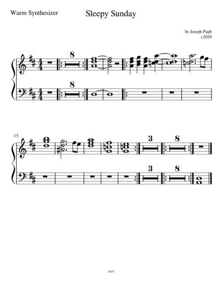 Free Sheet Music Sleepy Sunday For Ensemble