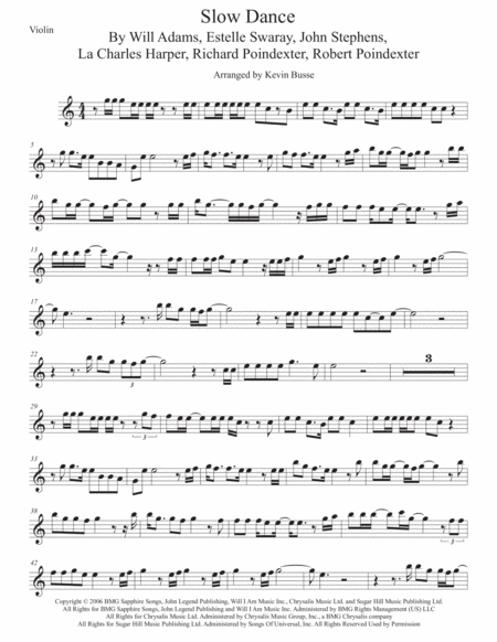 Free Sheet Music Slow Dance Violin Easy Key Of C