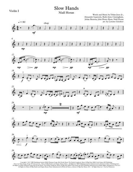 Free Sheet Music Slow Hands Niall Horan