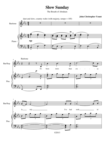 Slow Sunday Sheet Music