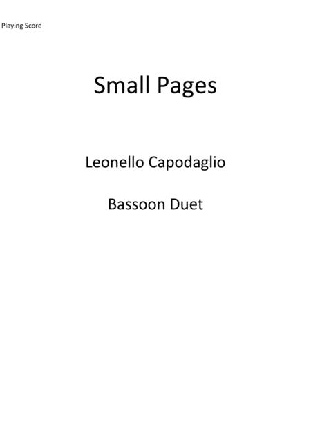 Free Sheet Music Small Pages