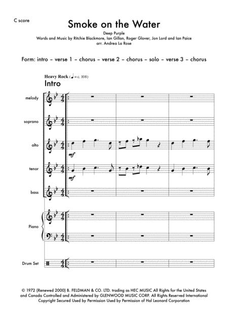 Smoke On The Water Flex Band Complete Sheet Music