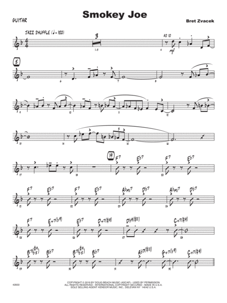 Free Sheet Music Smokey Joe Guitar