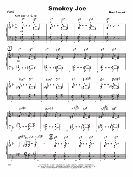 Free Sheet Music Smokey Joe Piano