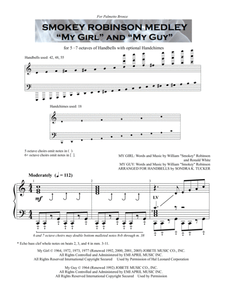 Free Sheet Music Smokey Robinson Medley