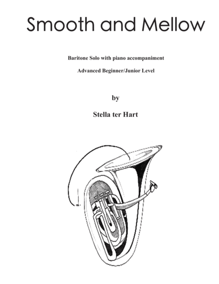 Smooth And Mellow Baritone Euphonium Solo Advanced Beginner Junior Level Sheet Music