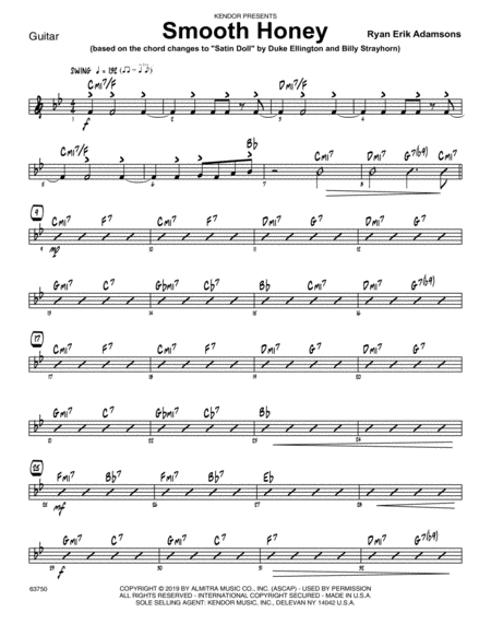 Smooth Honey Based On The Chord Changes To Satin Doll Guitar Sheet Music