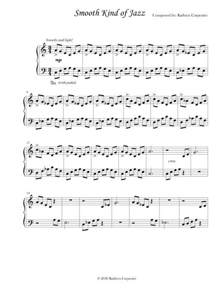 Smooth Kind Of Jazz Intermediate Piano Sheet Music