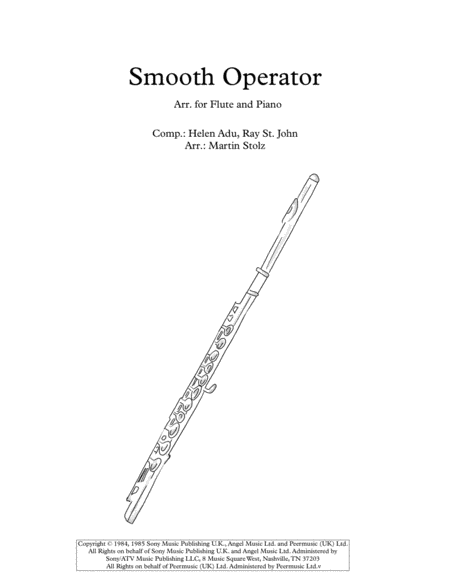 Smooth Operator For Flute And Piano Sheet Music