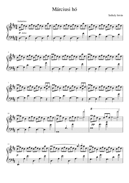 Free Sheet Music Snow In March
