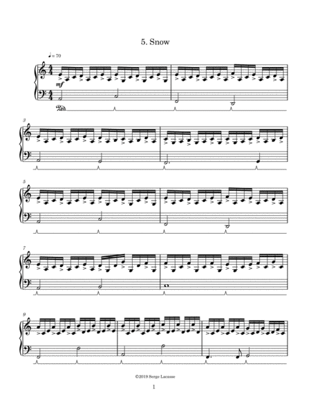 Snow Sheet Music