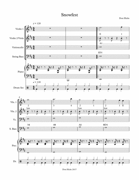 Free Sheet Music Snowfest