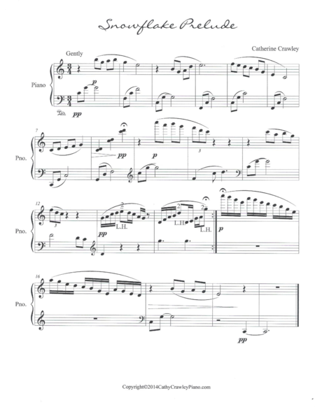 Free Sheet Music Snowflake Prelude