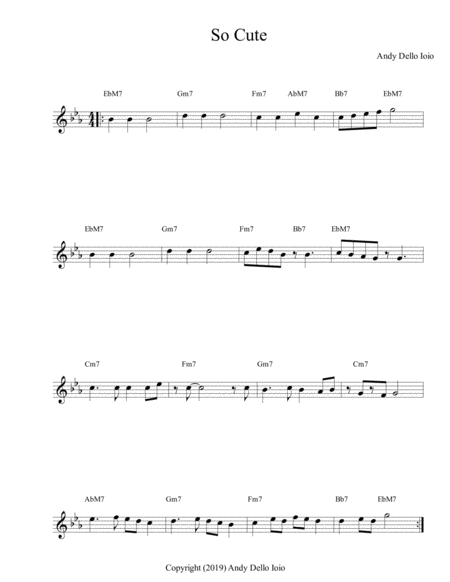 So Cute Sheet Music