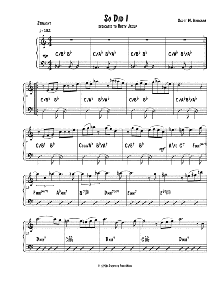 So Did I Sheet Music