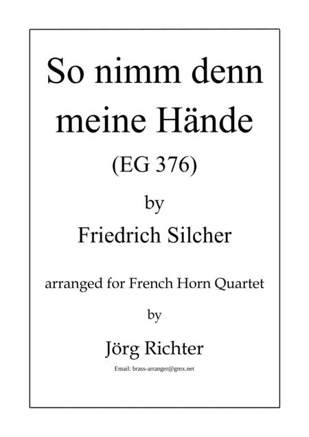 Free Sheet Music So Nimm Denn Meine Hnde Fr Horn Quartett