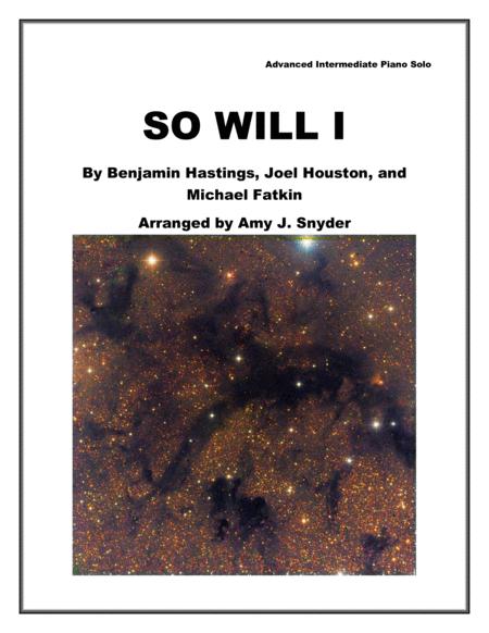 So Will I 100 Billion X Piano Solo Sheet Music