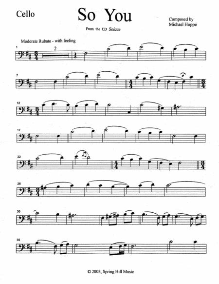 So You Sheet Music