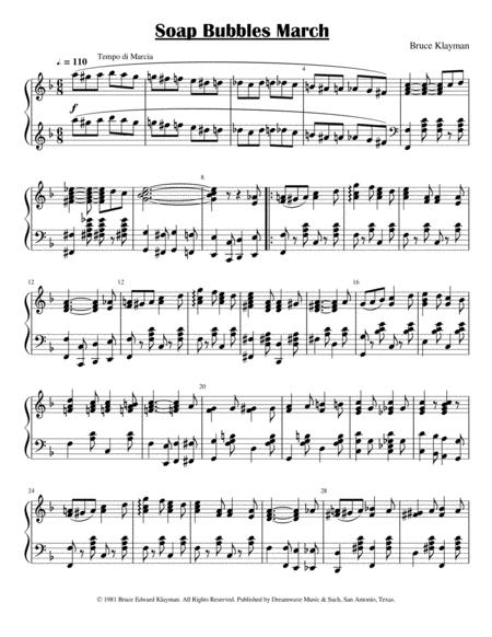 Soap Bubbles March Sheet Music