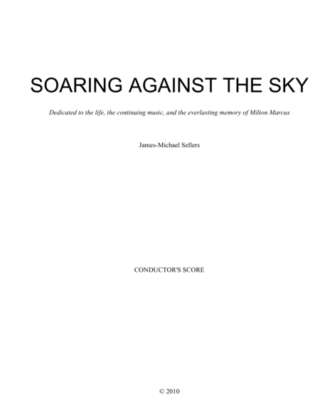 Soaring Against The Sky Sheet Music