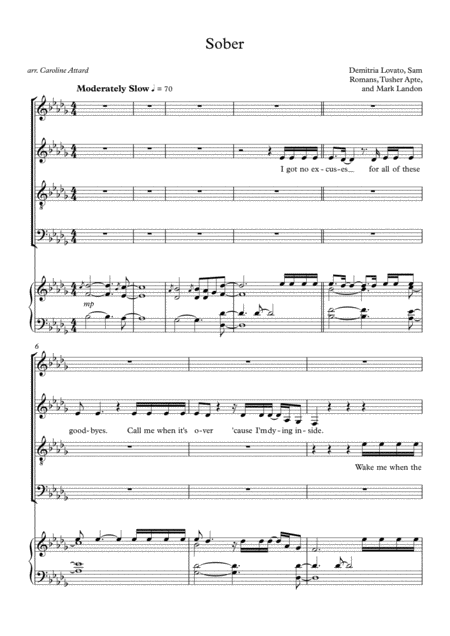 Sober Satb Sheet Music